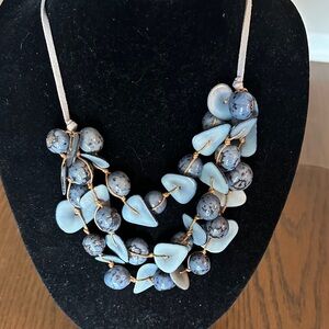 Chic Blue and Brown Women's Necklace